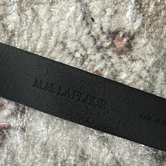 MM Lafleur Black Leather Belt - Picture 3 of 5